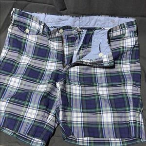 Polo by Ralph Lauren Blue and Green Plaid Men's Shorts